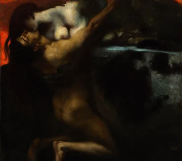 تحلیل نقاشی بوسه اسفینکس اثر فرانز فون اشتوک